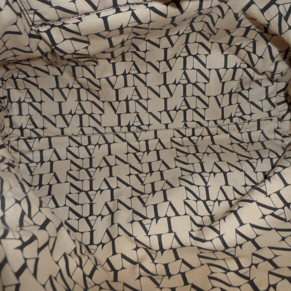 Lanvin Taupe/Beige Python Embosed Lamb Leather Tote - Picture 15 of 16